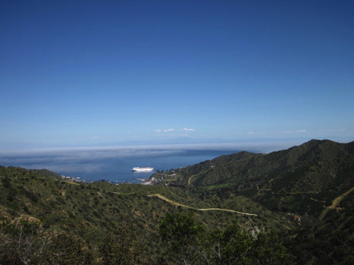 101 - Looking down at Avalon from the summit trail, Catalina Island